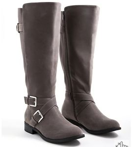 Side Bulle Knee Boot Wide Calf 12W By Torrid